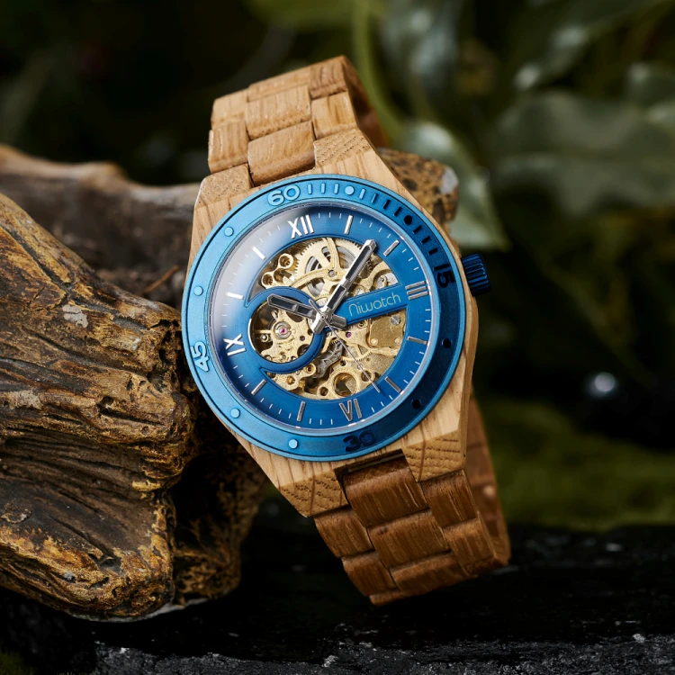Zegarek Niwatch drewniany Automatic  Eclipse Blue drew.jpg