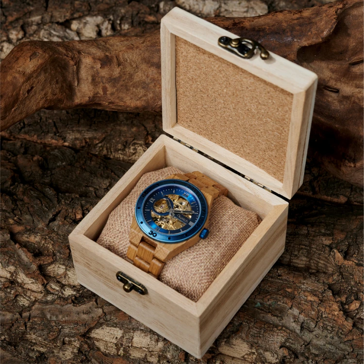 Zegarek Niwatch drewniany Automatic  Eclipse Blue-pudelko.jpg