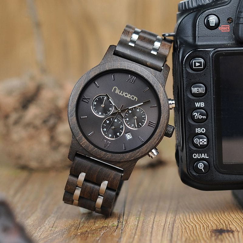 zegarek drewniany niwatch chrono 