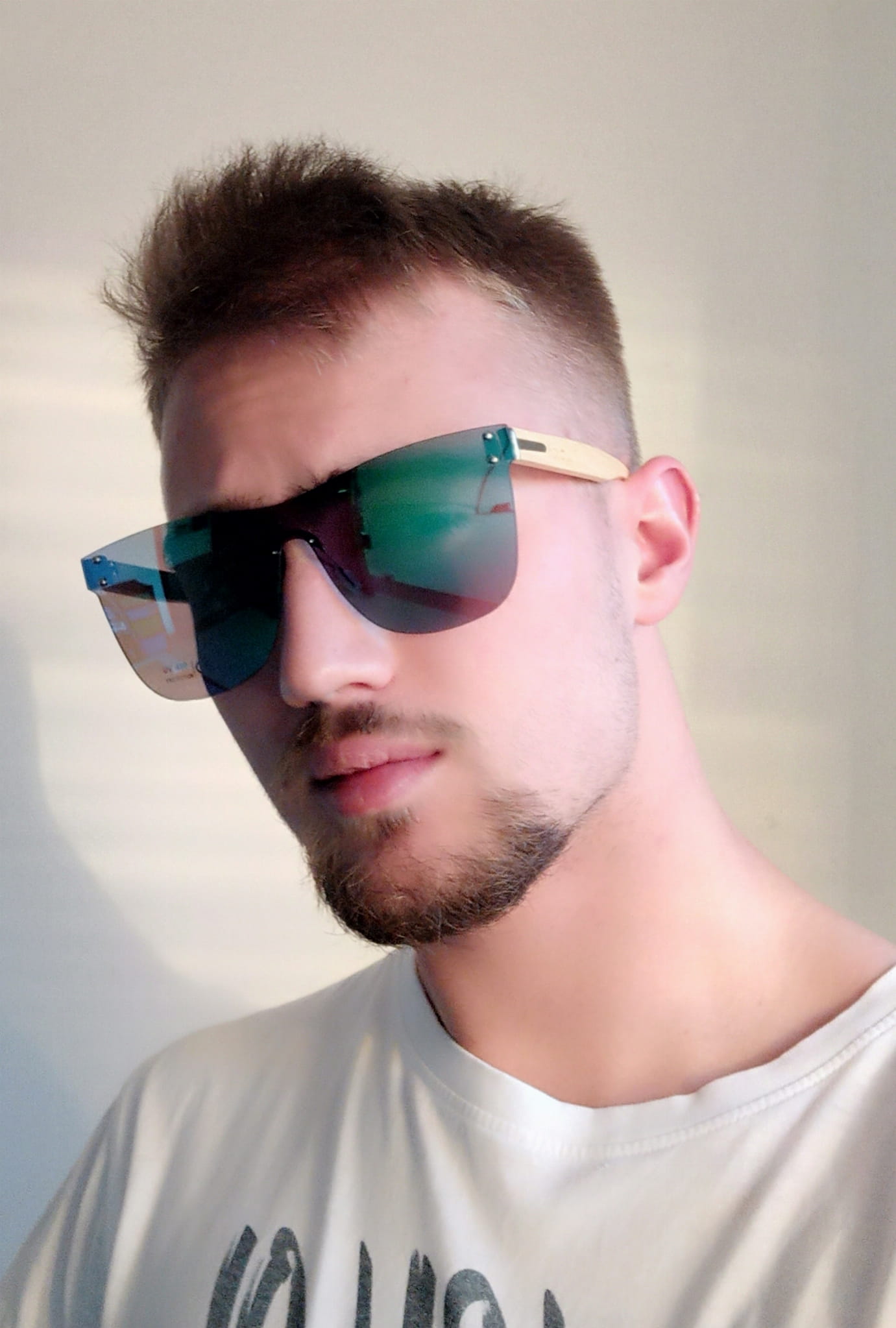 Drewniane okulary przeciwsłoneczne Niwatch Pavo Blue