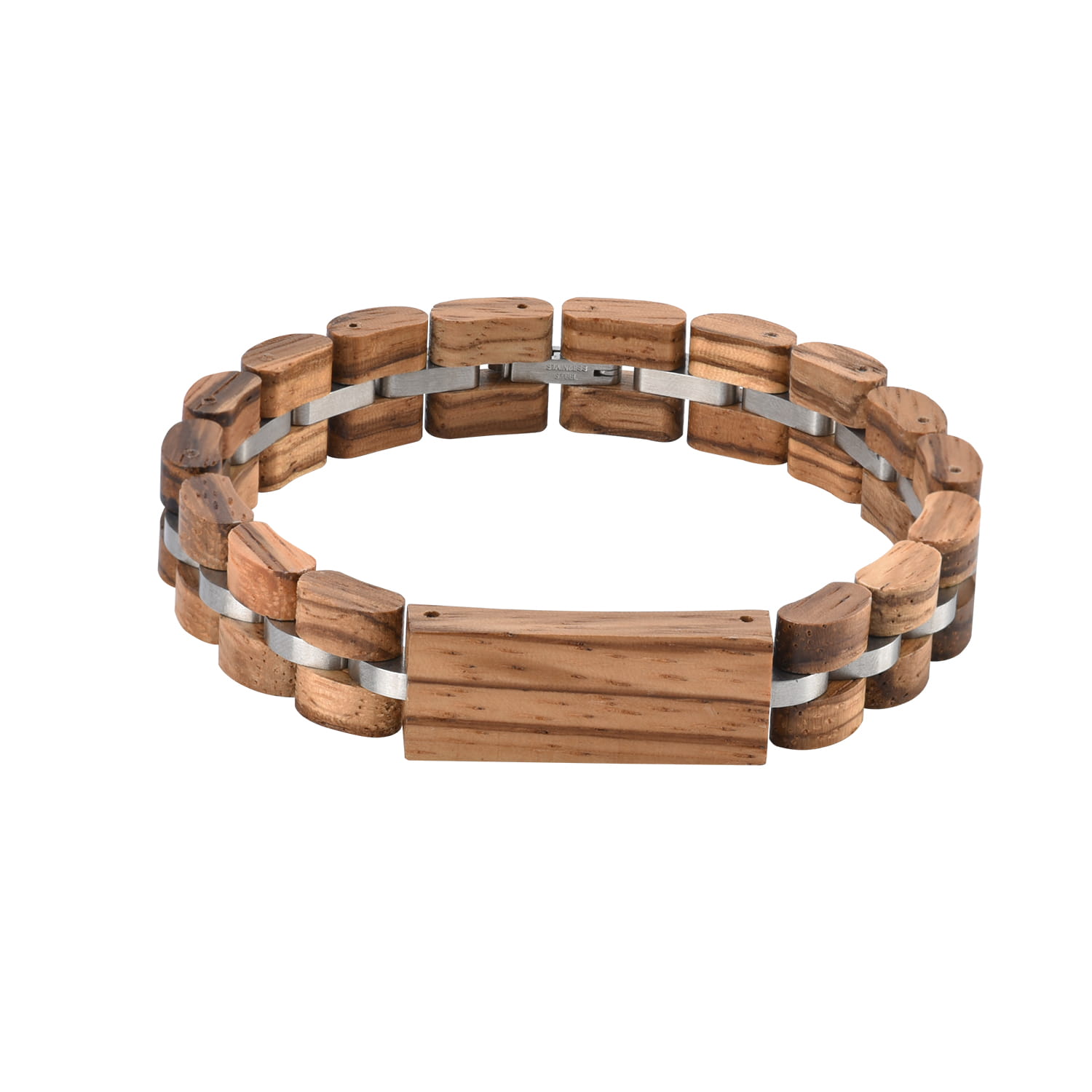 Bransoletka drewniana Niwatch  Steelcrest  zebrawood