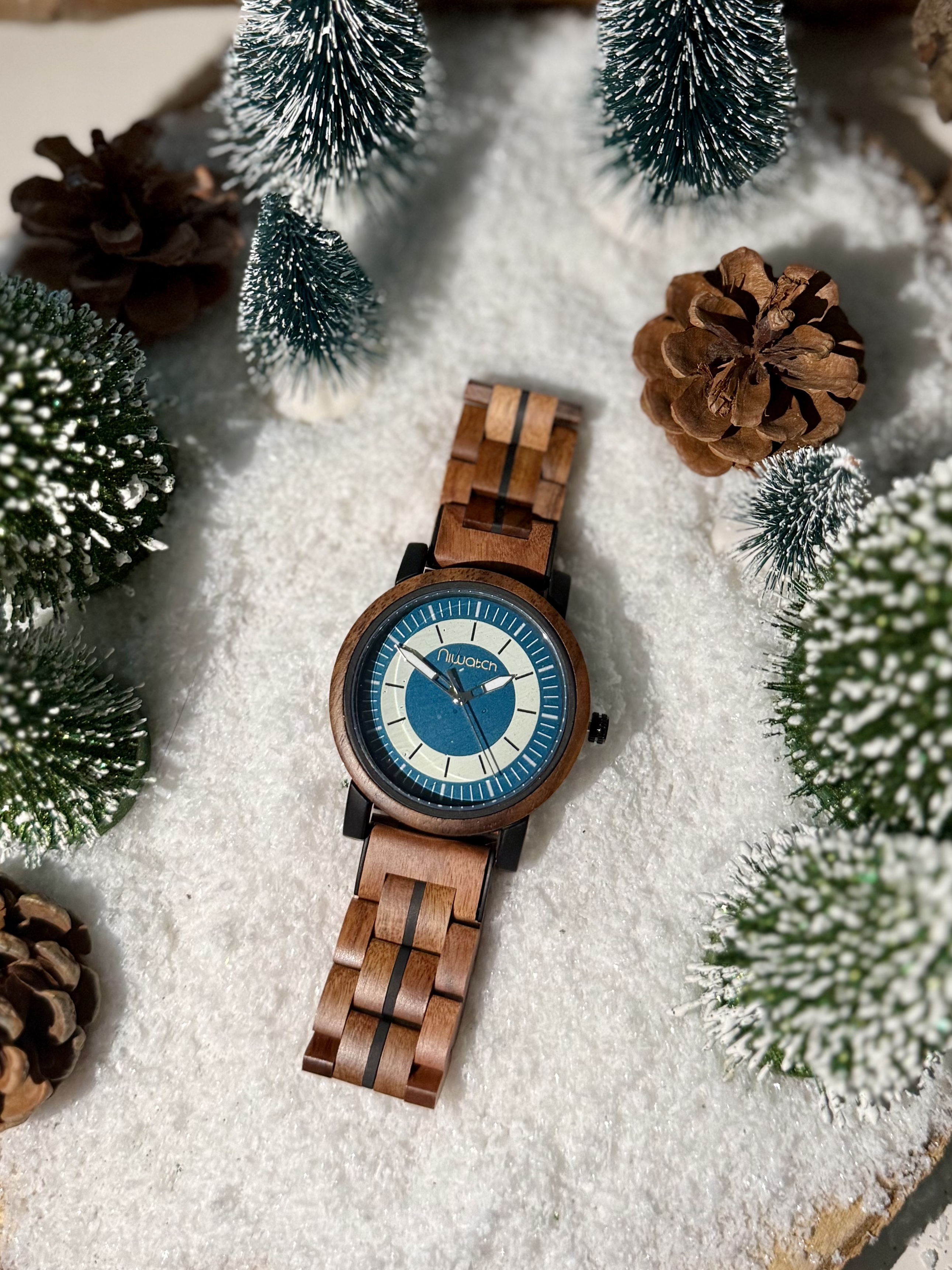 Zegarek drewniany Niwatch - BOSMAN - ZEBRAWOOD 
