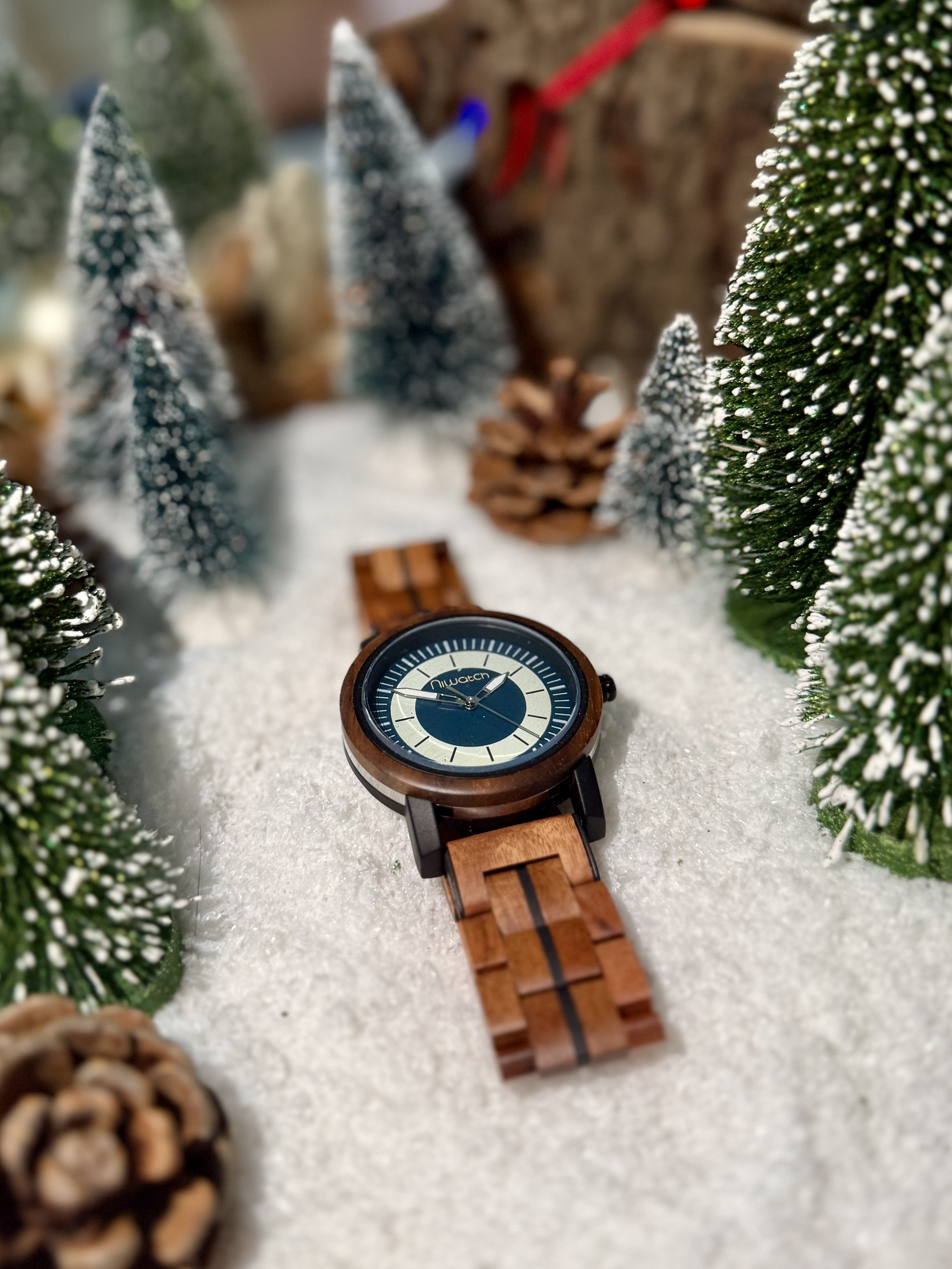 Zegarek drewniany Niwatch - BOSMAN - ZEBRAWOOD 