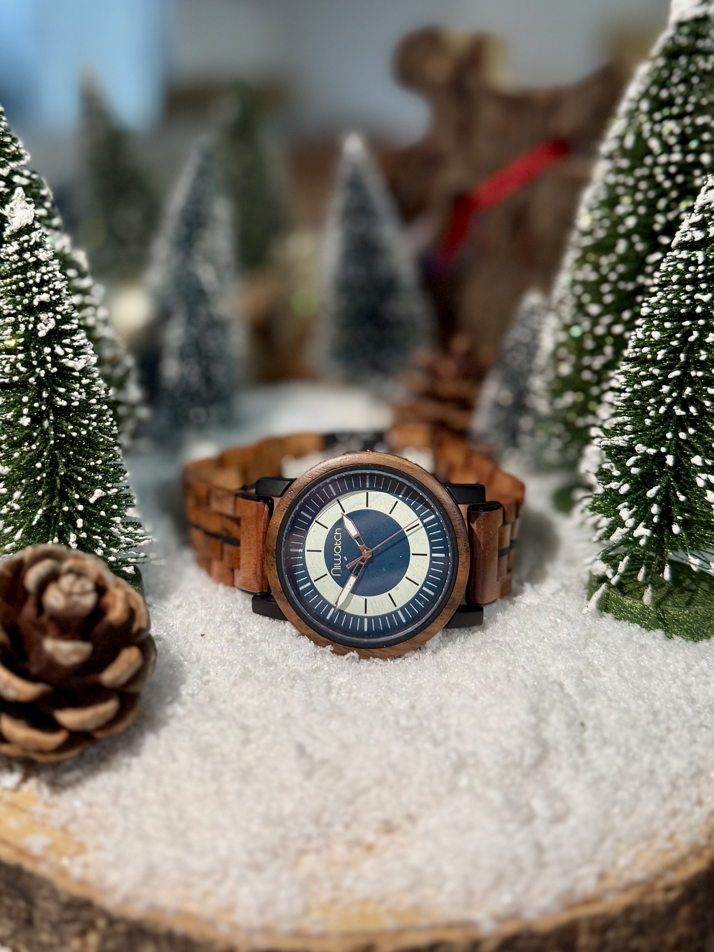 Zegarek drewniany Niwatch - BOSMAN - ZEBRAWOOD 